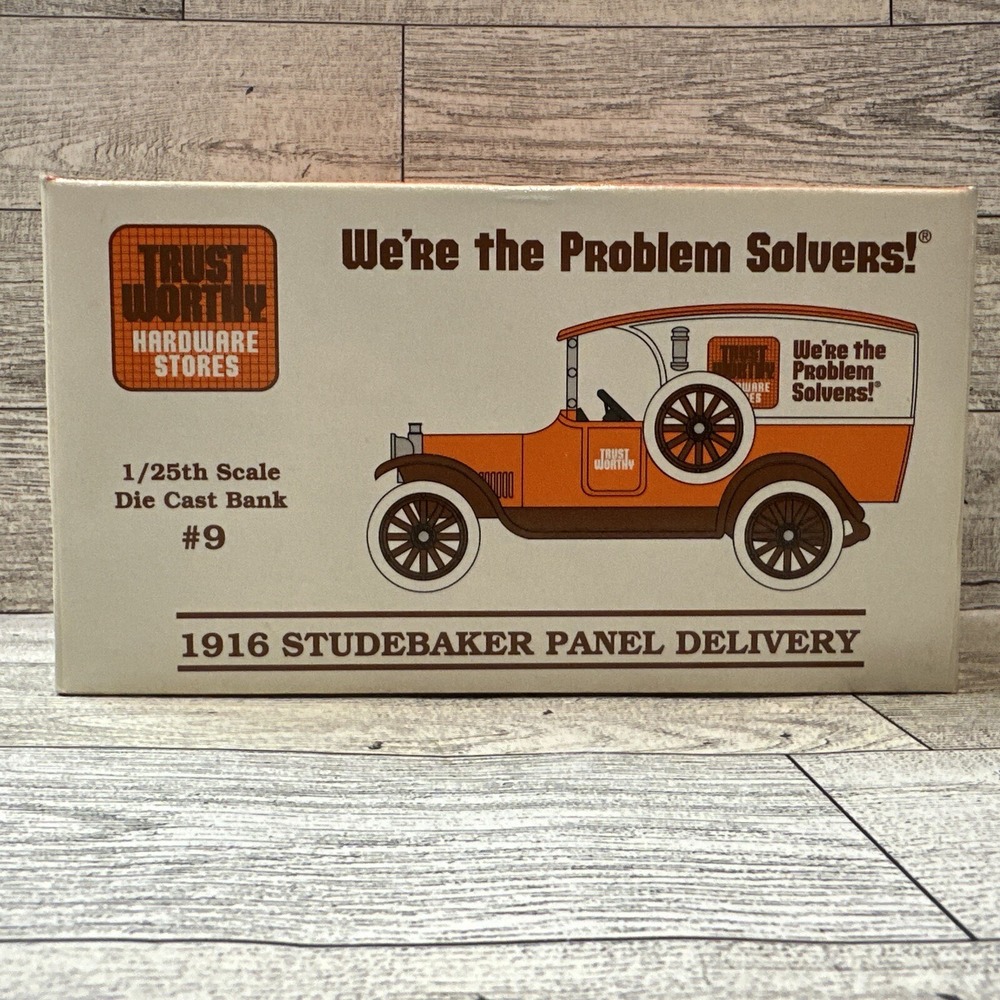 TRUST WORTHY 1916 Studebaker Panel Delivery Die Cast Coin Bank #22500 (1993)